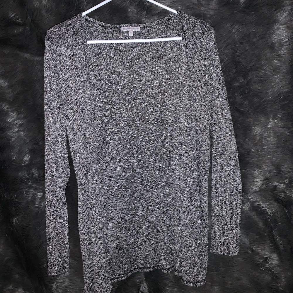 Grey and White Speckled Cardigan